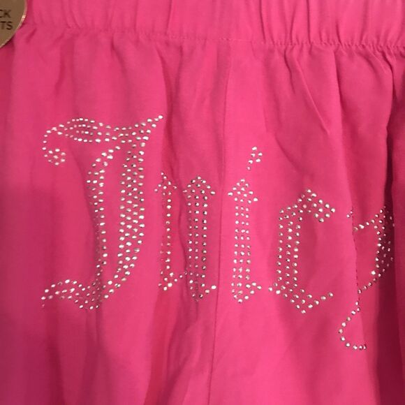 JUICY COUTURE Women's 2 Pack Sleepwear Bling Shorts Medium Pink & Blue Free Ship - Picture 4 of 6